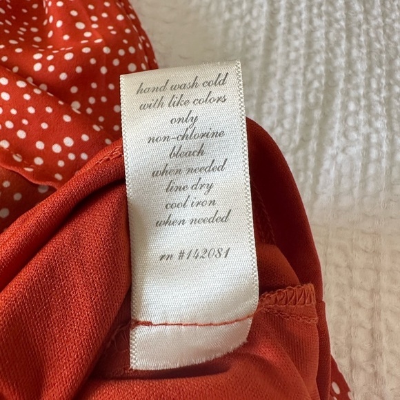 Altar’d State Size Large Orange Polka Dot faux wrap skirt with ruffles, EUC - Picture 13 of 13